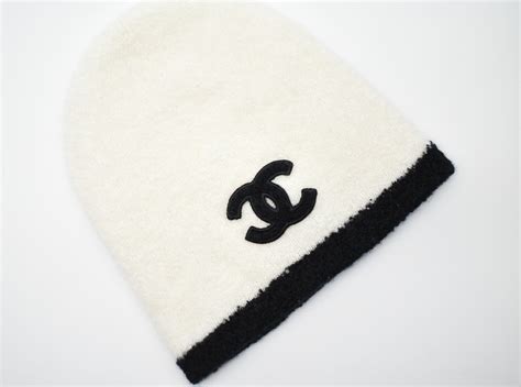 chanel black and white beanie|Chanel headbands.